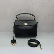 Balenciaga Rodeo Mini Handbag in Smooth Calfskin Black Gold Hardware - 23x10x18cm - 1