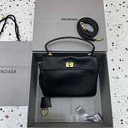 Balenciaga Rodeo Mini Handbag in Smooth Calfskin Black Gold Hardware - 23x10x18cm - 4