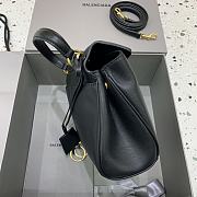 Balenciaga Rodeo Mini Handbag in Smooth Calfskin Black Gold Hardware - 23x10x18cm - 3