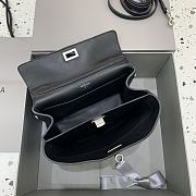 Balenciaga Rodeo Mini Handbag in Smooth Calfskin Black Silver Hardware - 23x10x18cm - 3