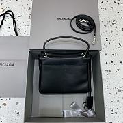 Balenciaga Rodeo Mini Handbag in Smooth Calfskin Black Silver Hardware - 23x10x18cm - 4