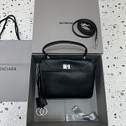 Balenciaga Rodeo Mini Handbag in Smooth Calfskin Black Silver Hardware - 23x10x18cm - 5