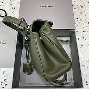 Balenciaga Rodeo Mini Handbag in Smooth Calfskin Khaki Silver Hardware - 23x10x18cm - 3