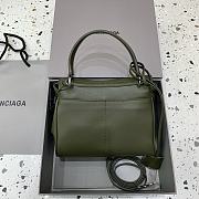 Balenciaga Rodeo Mini Handbag in Smooth Calfskin Khaki Silver Hardware - 23x10x18cm - 5