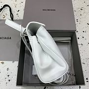 Balenciaga Rodeo Mini Handbag in Smooth Calfskin White Silver Hardware - 23x10x18cm - 2