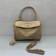 Balenciaga Rodeo Small Handbag in Smooth Calfskin Beige Gold Hardware -  29x20x10cm - 1