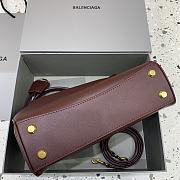 Balenciaga Rodeo Small Handbag in Smooth Calfskin Burgundy Gold Hardware - 29x20x10cm - 5