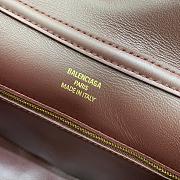 Balenciaga Rodeo Small Handbag in Smooth Calfskin Burgundy Gold Hardware - 29x20x10cm - 3