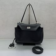 Balenciaga Rodeo Small Handbag in Smooth Calfskin Black Silver Hardware - 29x20x10cm - 1