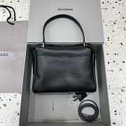 Balenciaga Rodeo Small Handbag in Smooth Calfskin Black Silver Hardware - 29x20x10cm - 3