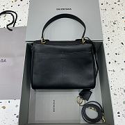 Balenciaga Rodeo Small Handbag in Smooth Calfskin Black Gold Hardware - 29x20x10cm - 4