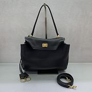 Balenciaga Rodeo Small Handbag in Smooth Calfskin Black Gold Hardware - 29x20x10cm - 1