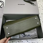 Balenciaga Rodeo Medium Handbag in Smooth Calfskin Khaki Silver Hardware - 35x23x11cm - 4