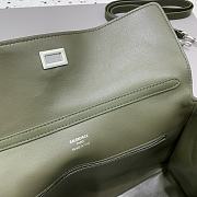 Balenciaga Rodeo Medium Handbag in Smooth Calfskin Khaki Silver Hardware - 35x23x11cm - 3