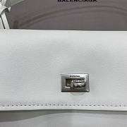 Balenciaga Rodeo Medium Handbag in Smooth Calfskin White Silver Hardware - 35x23x11cm - 5