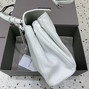 Balenciaga Rodeo Medium Handbag in Smooth Calfskin White Silver Hardware - 35x23x11cm - 6