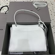 Balenciaga Rodeo Medium Handbag in Smooth Calfskin White Silver Hardware - 35x23x11cm - 3