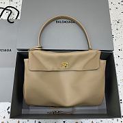 Balenciaga Rodeo Medium Handbag in Smooth Calfskin Beige Gold Hardware - 35x23x11cm - 4