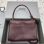 Balenciaga Rodeo Medium Handbag in Smooth Calfskin Burgundy Gold Hardware - 35x23x11cm - 2