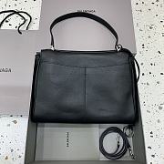 Balenciaga Rodeo Medium Handbag in Smooth Calfskin Black Silver Hardware - 35x23x11cm - 4