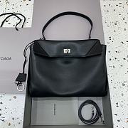 Balenciaga Rodeo Medium Handbag in Smooth Calfskin Black Silver Hardware - 35x23x11cm - 3