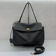 Balenciaga Rodeo Medium Handbag in Smooth Calfskin Black Gold Hardware - 35x23x11cm - 1