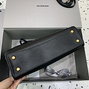 Balenciaga Rodeo Medium Handbag in Smooth Calfskin Black Gold Hardware - 35x23x11cm - 3