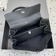 Balenciaga Rodeo Medium Handbag in Smooth Calfskin Gray Silver Hardware - 35x23x11cm - 6