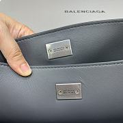 Balenciaga Rodeo Medium Handbag in Smooth Calfskin Gray Silver Hardware - 35x23x11cm - 2