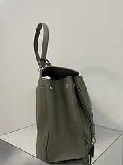 Balenciaga Rodeo Large Handbag in Smooth Calfskin Khaki Silver Hardware - 40x30x13cm - 5