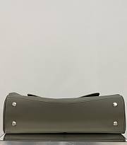 Balenciaga Rodeo Large Handbag in Smooth Calfskin Khaki Silver Hardware - 40x30x13cm - 4