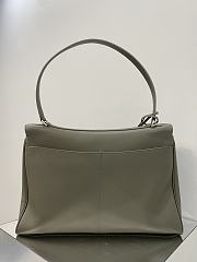 Balenciaga Rodeo Large Handbag in Smooth Calfskin Khaki Silver Hardware - 40x30x13cm - 2