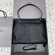 Balenciaga Rodeo Large Handbag in Smooth Calfskin Black Silver Hardware - 40x30x13cm - 5