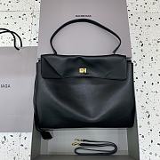 Balenciaga Rodeo Large Handbag in Smooth Calfskin Black Gold Hardware - 40x30x13cm - 2