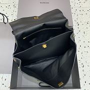 Balenciaga Rodeo Large Handbag in Smooth Calfskin Black Gold Hardware - 40x30x13cm - 6