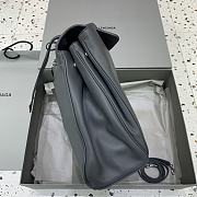 Balenciaga Rodeo Large Handbag in Smooth Calfskin Gray Silver Hardware - 40x30x13cm - 5