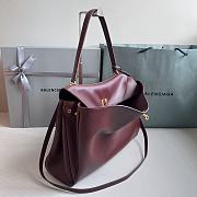 Balenciaga Rodeo Large Handbag in Smooth Calfskin Burgundy Gold Hardware - 40x30x13cm - 3