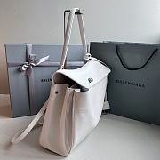 Balenciaga Rodeo Large Handbag in Smooth Calfskin White Silver Hardware - 40x30x13cm - 6