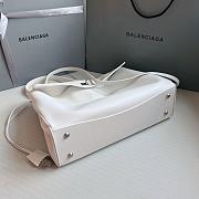 Balenciaga Rodeo Large Handbag in Smooth Calfskin White Silver Hardware - 40x30x13cm - 4