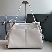 Balenciaga Rodeo Large Handbag in Smooth Calfskin White Silver Hardware - 40x30x13cm - 3