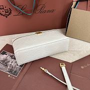 Polo Piana Extra Pocket L19 Ostrich Leather White - 11x19x7cm - 6