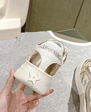 Dior Star Platform Sneaker Gold Tone Crinkled Effect Lambskin and White Calfskin - 6