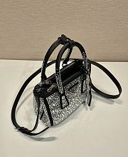 Prada Galleria Satin Mini Bag With Crystals Metal - 20x14.5x9.5cm - 2