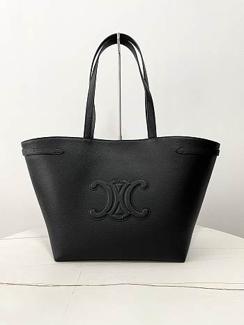 Celine Medium Cabas Anais Cuir Triomphe In Grained Calfskin Black - 54×29.5×15cm