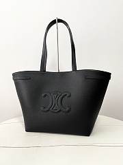 Celine Medium Cabas Anais Cuir Triomphe In Grained Calfskin Black - 54×29.5×15cm - 6