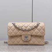 Chanel Classic Beige Caviar Silver Hardware Bag - 14.5x23x6cm - 1