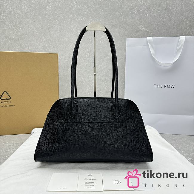 The Row Margaux Shoulder 12 Grained Calfskin Leather Black - 38x18x23cm - 1