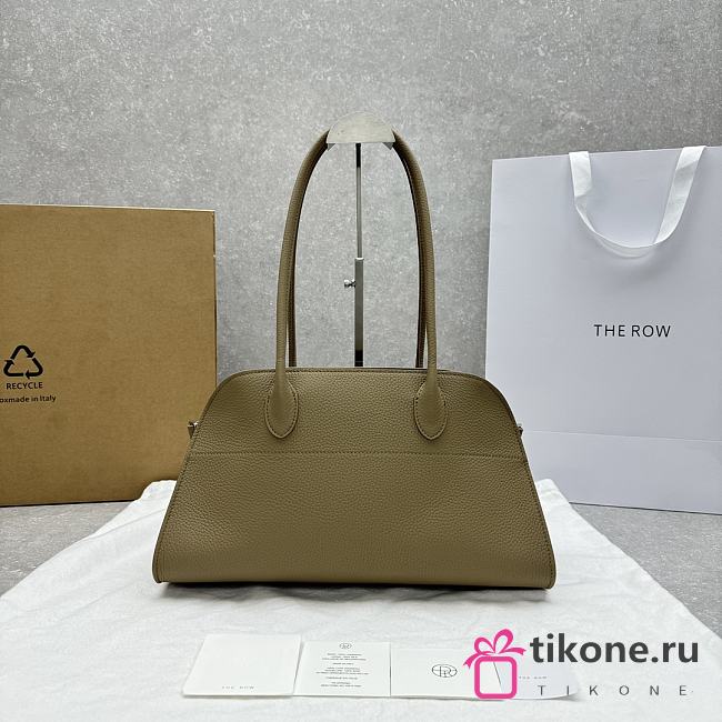 The Row Margaux Shoulder 12 Grained Calfskin Leather Milk Tea - 38x18x23cm - 1