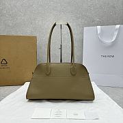 The Row Margaux Shoulder 12 Grained Calfskin Leather Milk Tea - 38x18x23cm - 1