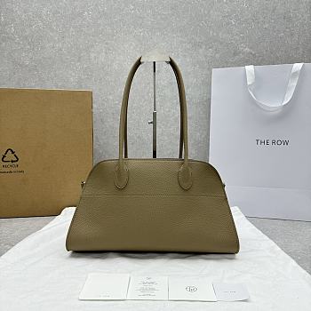 The Row Margaux Shoulder 12 Grained Calfskin Leather Milk Tea - 38x18x23cm